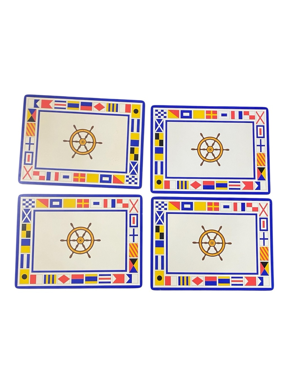 Pimpernel Vintage Nautical Themed Hard Placemats Made In England Sailing Boats